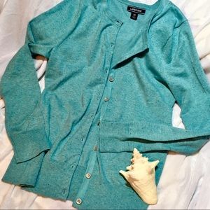 Landsend turquoise cardigan